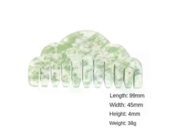 Peine de jade para masaje de cabeza para mujer, 2/1 pieza, suave, con cuerno de jade fénix verde, tienda Jinyubo