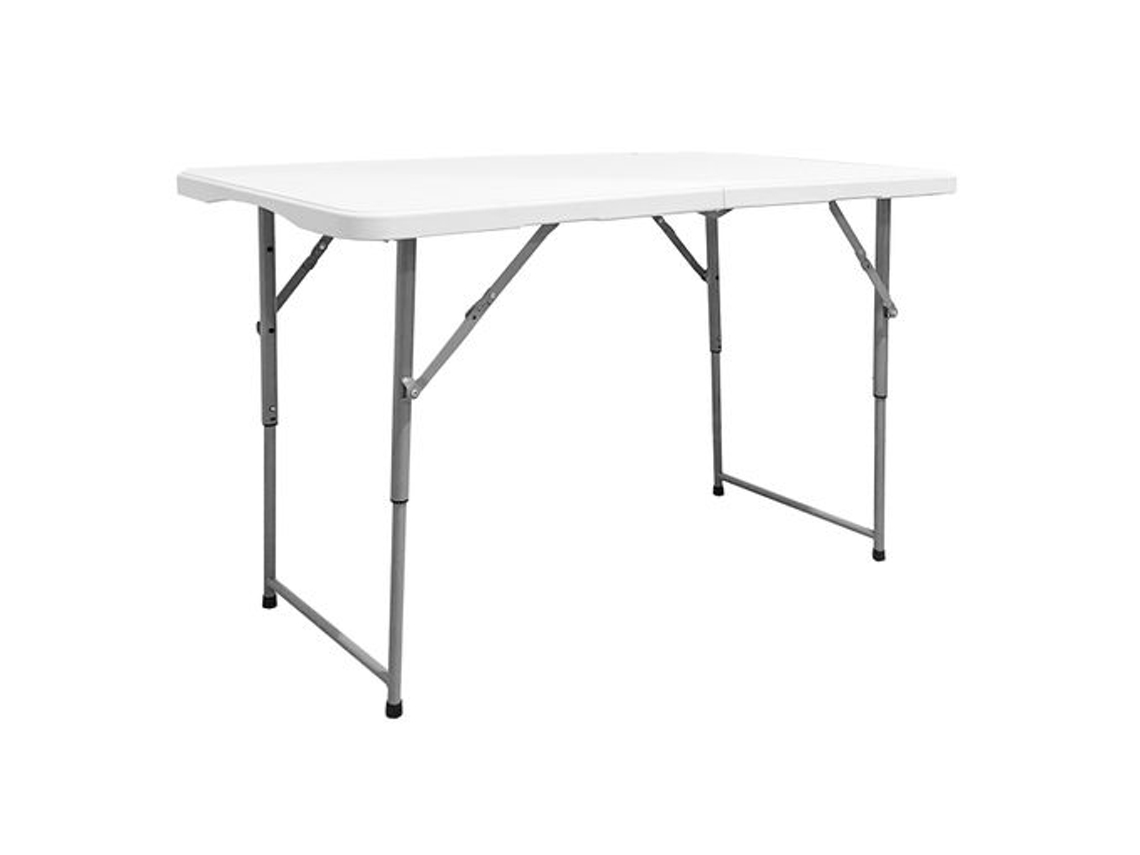 Mesa doble sólida para uso público, 120 x 60 x 48/61/74 cm, altura ajustable The Homeweeks