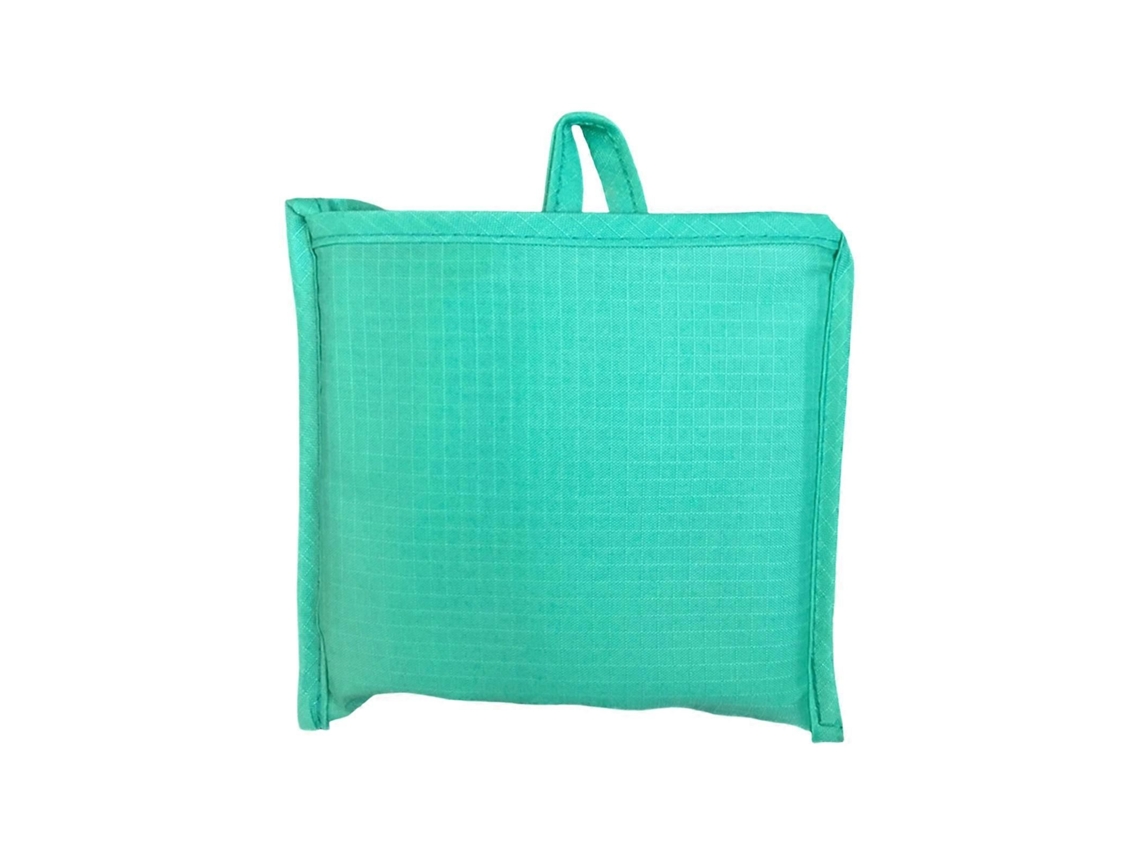 Bolsa de compras plegable de gran capacidad con asas reforzadas para artículos pesados, ideal para ir de compras y viajar. Color: Verde