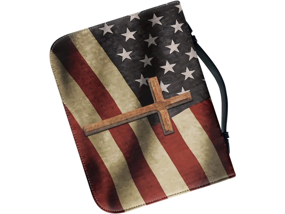 Estuche Para Biblia De Piel Sintética Con Cremallera Segura Y Bolsillo Con Cremallera.