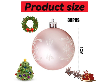 Adorno de Árbol de Navidad TUSERXLN Adorno Oro Plástico Rosa