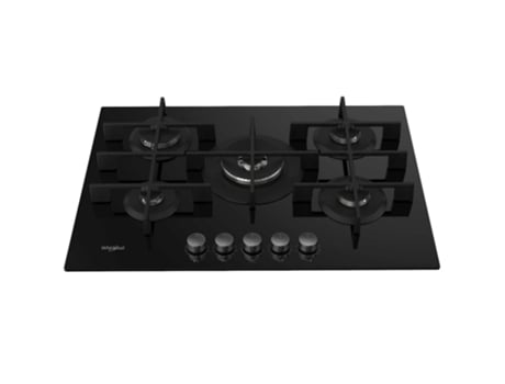 Placa de gas 73cm 5 fuegos negro gowl758nbfr - WHIRLPOOL