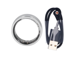 Anillo Inteligente Con Monitor De Actividad Física, Resistente Al Agua Ip68, Aplicación Smarthealth, Tamaño 18, Color Plata.
