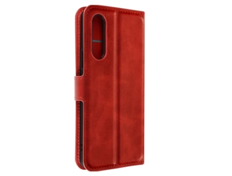 Funda para Sony Xperia 10 V Tarjetero Dibujo Línea Función Soporte Rojo AVIZAR