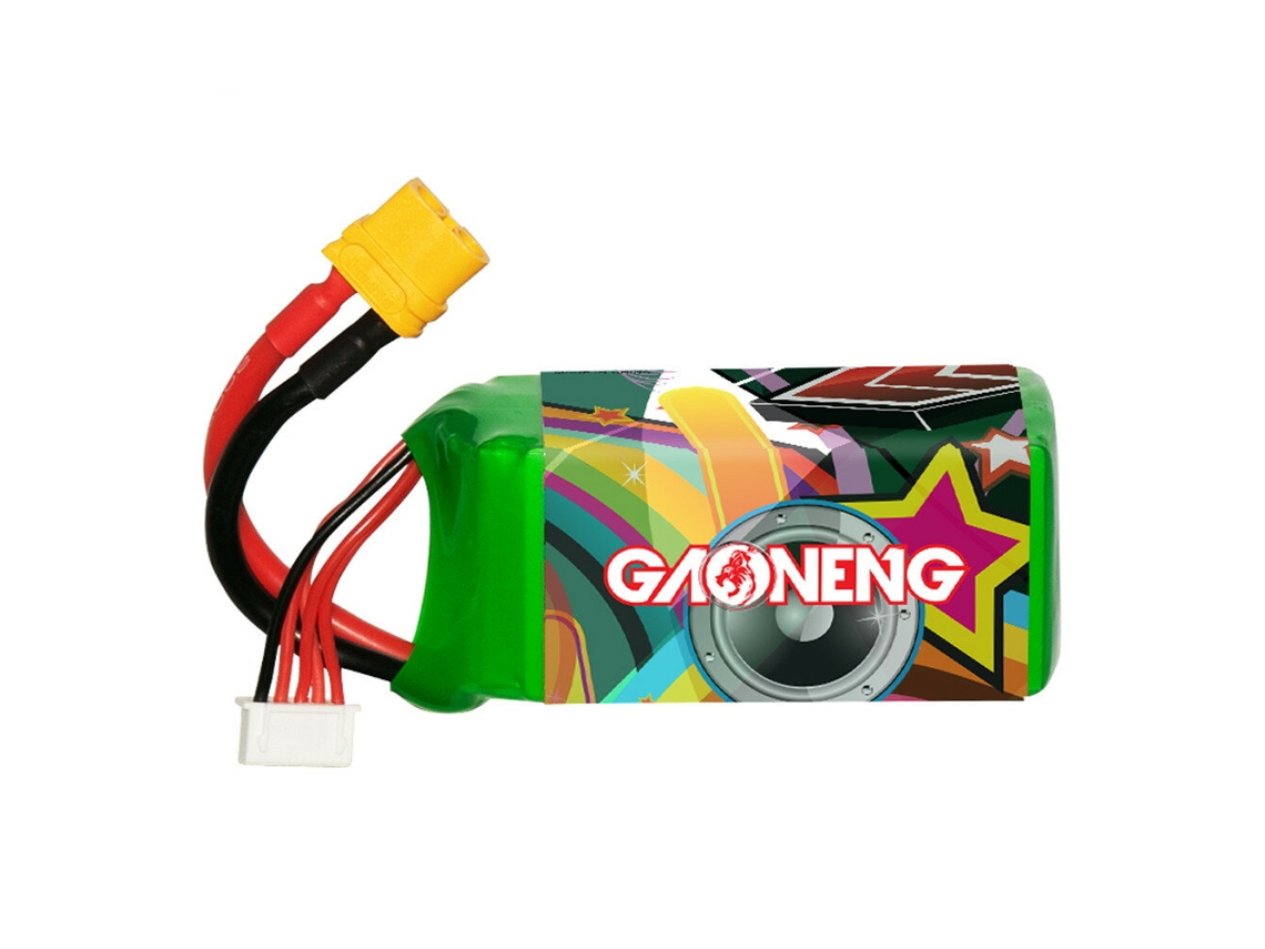 Batería Gaoneng Gnb 14,8 V 1400 Mah 120c 4s Lipo Txt60xt90ec5 enchufe para Dron de carreras con visión en primera persona
