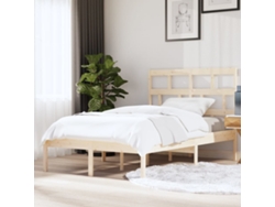 Estructura De Cama De Madera Maciza De Pino 140x200 Cm