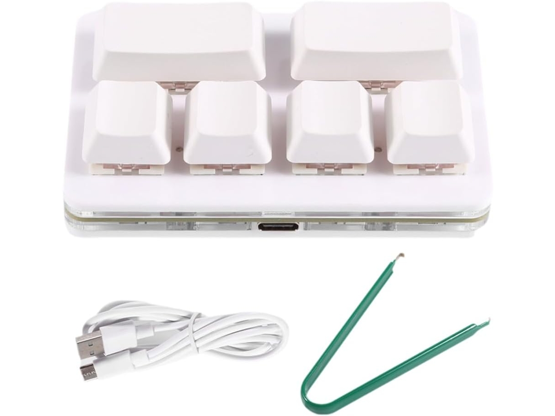 Teclado Personalizable De 6 Teclas Con Accesos Directos, Grabación, Silencio, Batería Predeterminada, Intercambio.