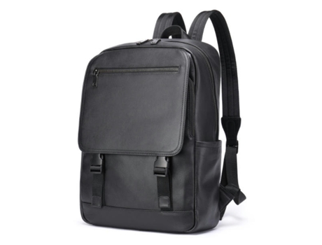 Mochila para ordenador portátil Mochila de cuero genuino para hombre Mochila impermeable para viajes de ocio-6520 Afeitado