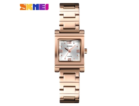 Relojes para Mujer Reloj de Cuarzo con Correa de Acero Inoxidable Reloj de Pulsera Cuadrado Resistente al Agua-Oro Rosa LUUCOZK