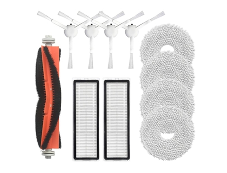 Para varrer mijia 1 escova principal + 4 escovas laterais + 2 filtros + 4 esfregões