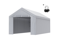 Cubierta para cochera de 3x6 m con laterales, impermeable, resistente al viento y a los rayos UV Tekmaquinas