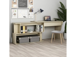 Escritorio | Mesa | Escritorio de esquina fabricado en madera de roble de Sonoma.