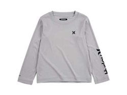 Rashguard Infantil Manga Longa Icon Heather Upf 883716 Cinzento 7 Yearshurley