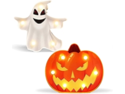 Decoraciones de Halloween Decoración de Halloween Calabaza y fantasma Luces decorativas Ly Ebike