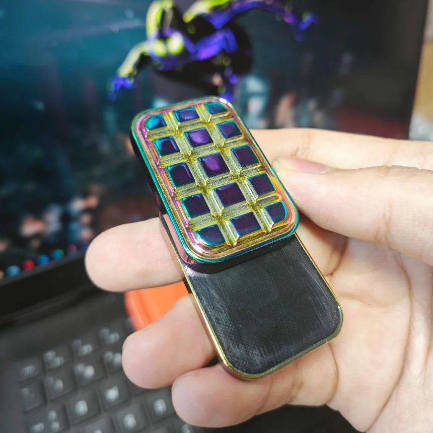 (h) Spinner De Metal, Tarjeta De Empuje Magnética, Deslizador Mecánico, Tablero De Empuje, Juguete Sensorial