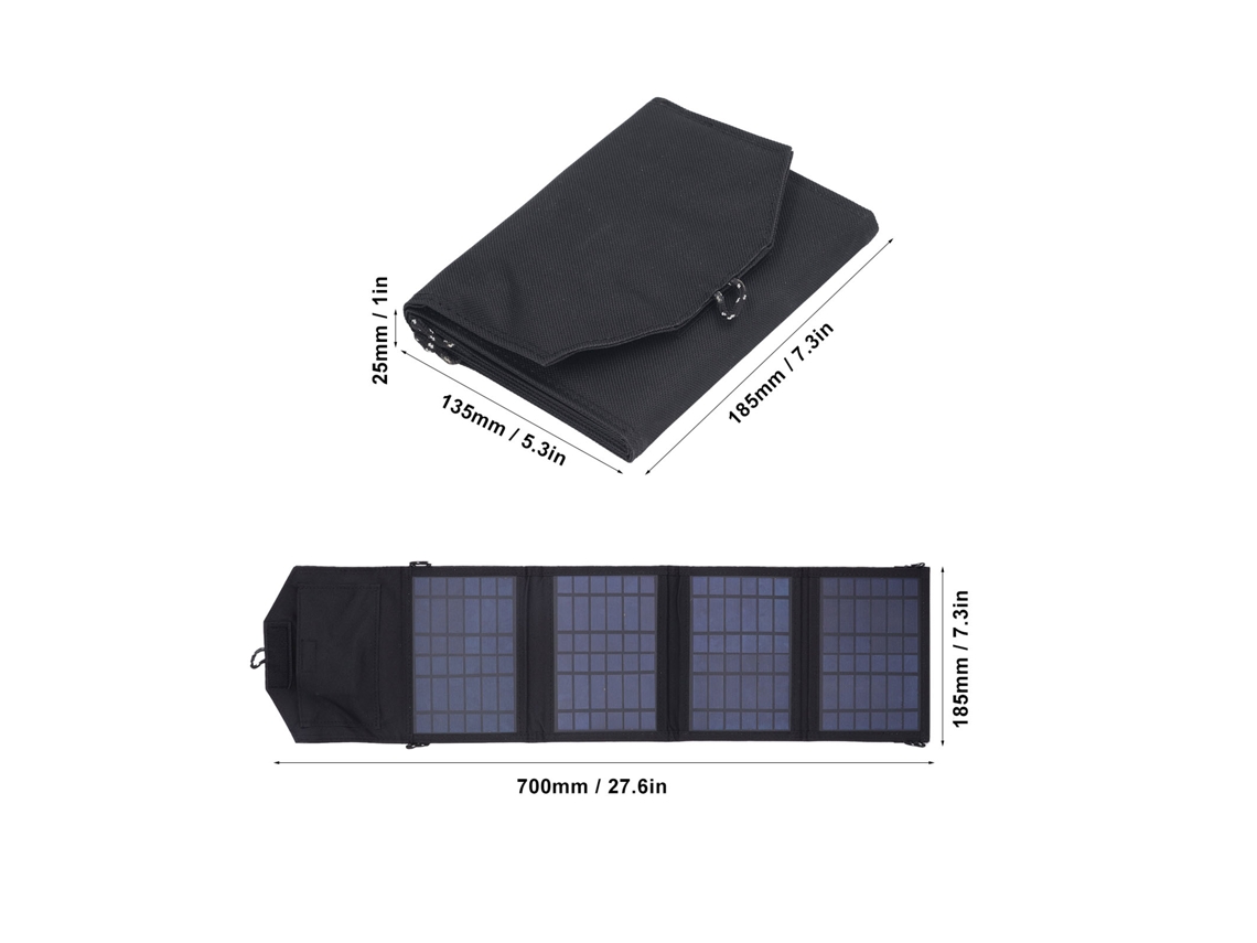 2026dz-panel Solar Plegable Cargador Portátil Doble Usb 5v 0‑2a Eficiencia Alta Para Exterior