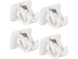 Soporte De Varilla De Cortina Adhesivo Para Baño Hogar Hotel Gancho De Cortina Blanco 4 Piezas