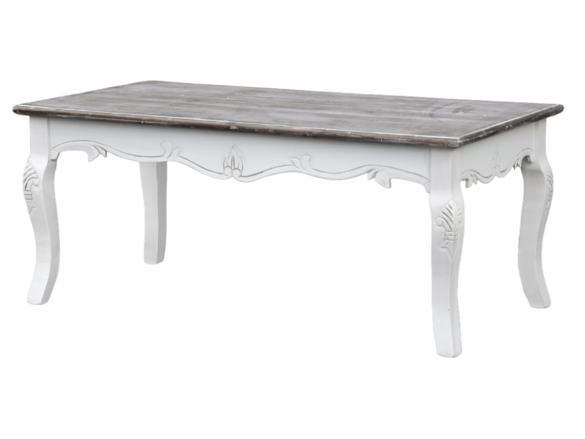 Mesa De Centro FURNLUX Premium Rimini White (Blanco, Madera Maciza - 120X60X50 Cm)
