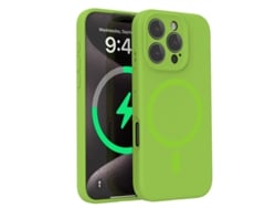 (amarillo Verdoso, Iphone 16 Plus) Funda Para Iphone, Silicona Líquida, Protección De Lente, Fuerte Fijación Magnética.