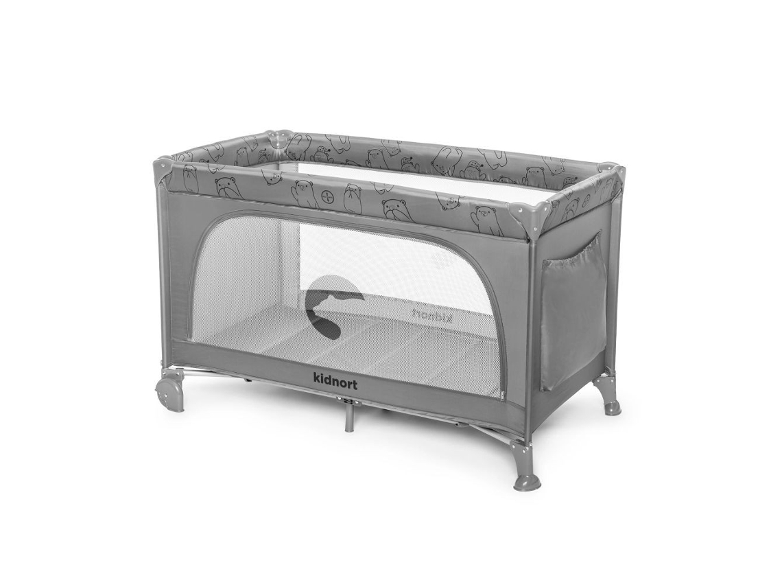Cuna de viaje Kidnort Grotta gris claro