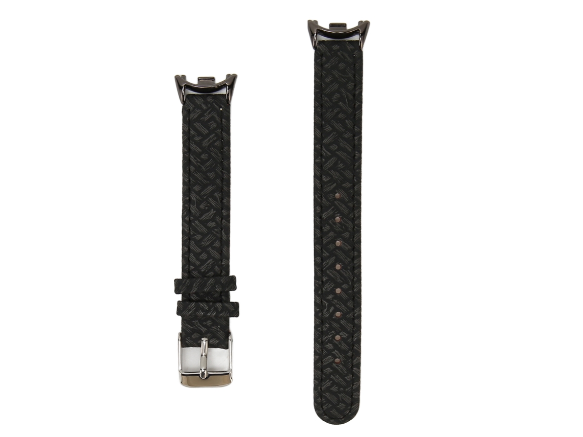 Pulsera De Piel Sintética Transpirable Y Flexible Para Mi Band 8, Ideal Para Hombres Y Mujeres. Diseño En Tela Negra.