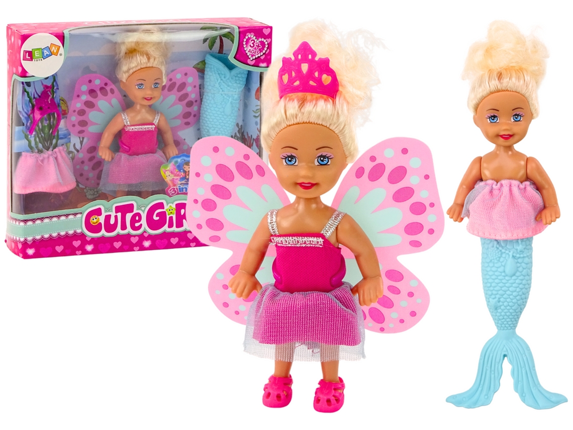 Mini muñeca sirena 2 en 1 B.active con alas de hada