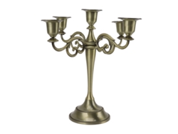 2026-porta Velas De 5 Brazos De Hierro Decorativo Retro Para Hogar Iglesia Centrepiece Cian