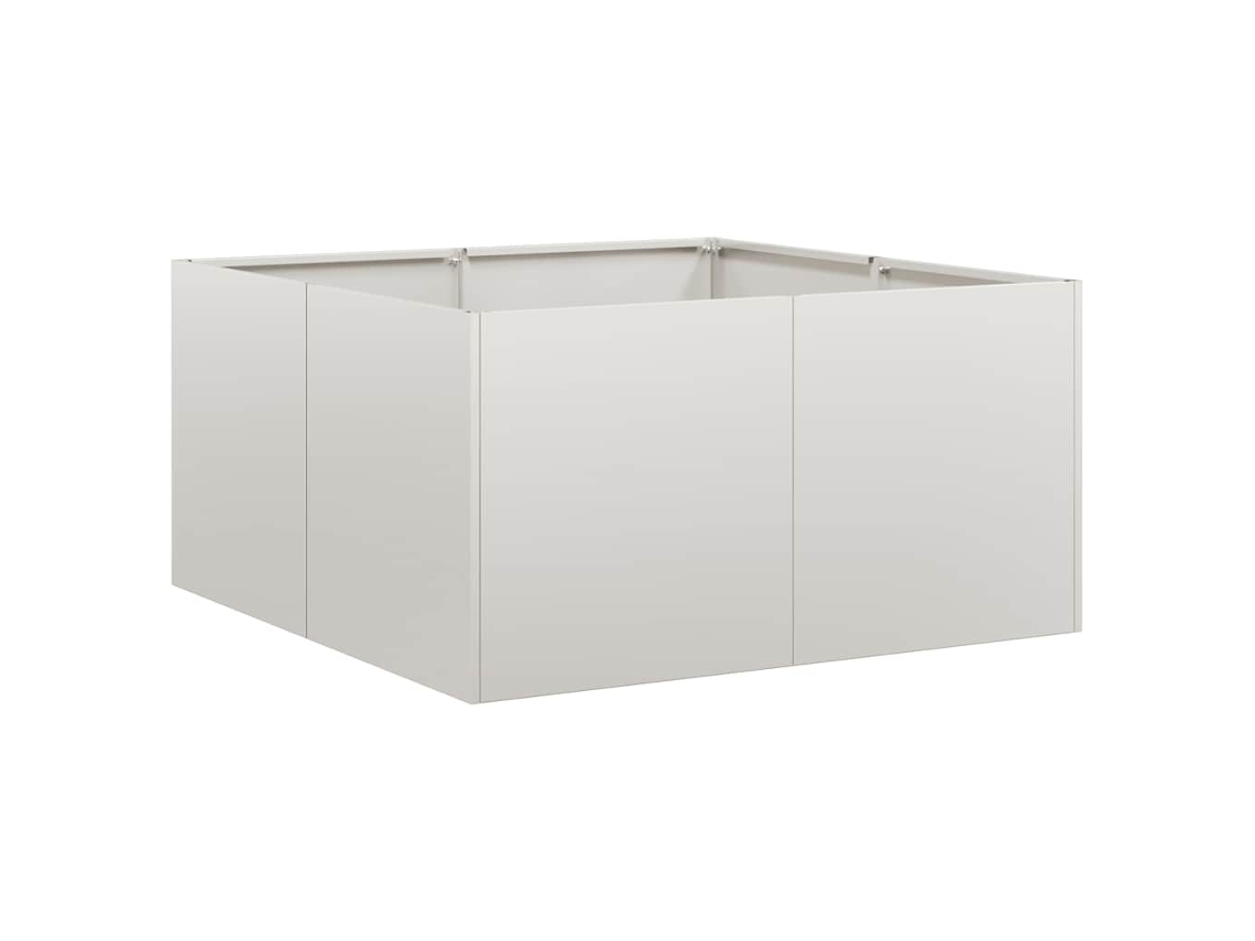 vidaXL Jardinera 80x80x40 cm Acero inoxidable