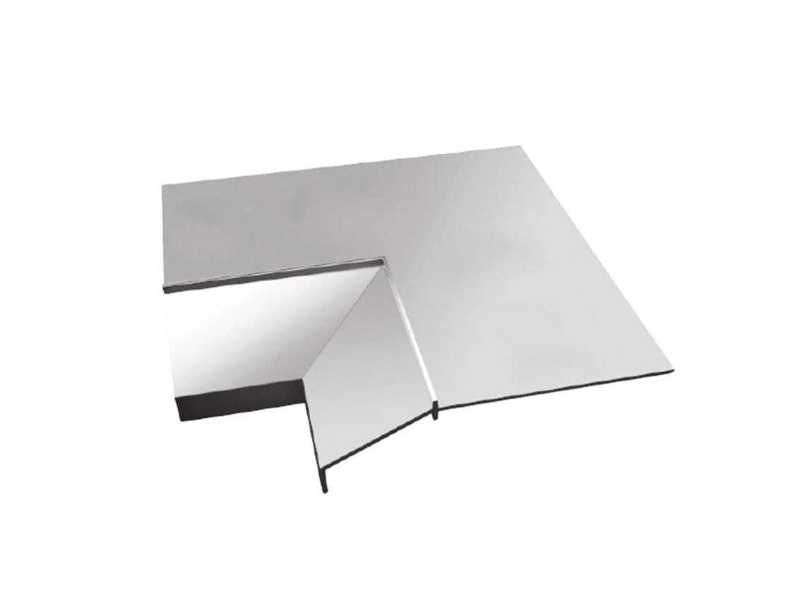 Esquina RENOPLAST de aluminio 90 para alero Perfil K10 Gris Acabado de terrazas Suelos de resina Sistemas de drenaje de agua