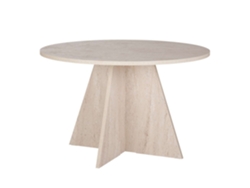 Mesa de comedor de madera Virella 120 x 120 x 75 cm Travertino Hanah Home