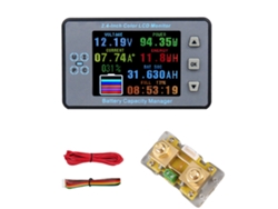 Coulometro De Batería Lcd De 2,4 Pulgadas Con Detección De Corriente Bidireccional Para Automóviles, Vehículos Recreativos Y Bicicletas Eléctricas.
