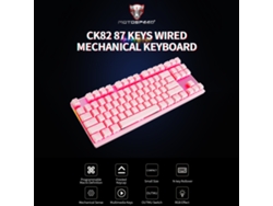 Motospeed Ck82 Teclado Mecánico Para Juegos Con 87 Teclas Rgb Interruptor Azul Outmu Cableado