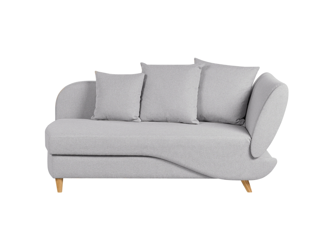 Chaise longue BELIANI Meri de Lino Gris 156x69x73