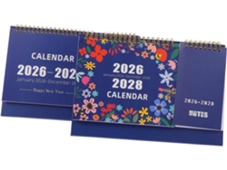 Calendario de escritorio plegable de 2 piezas SFUSHOS