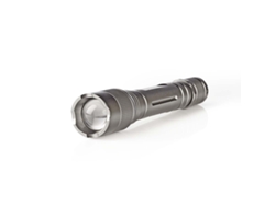 Linterna LED de aluminio NEDIS de 3 W y 150 lm, IPX5, alcance de 120 m, color gris