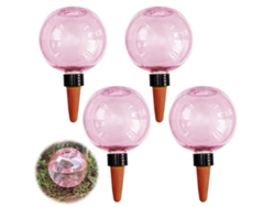 Juego De 4 Bolas De Riego Automático De 500ml, Práctico Regador Para Plantas, Color Rosa