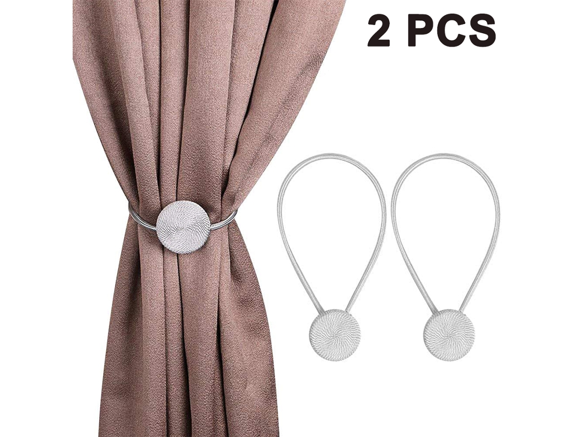 2 Uds. Ataduras Magnéticas Para Cortinas, Sujetadores Decorativos Sin Perforar, Cierre Magnético Fuerte Para Cortinas Finas Y Ligeras