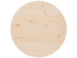 Superficie De Mesa Madera Maciza De Pino Ø40x2,5 Cm