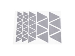 KOFIHETY Pegatinas de Pared Autoadhesivas en Forma de Triángulo, Impermeables, Adhesivos DIY para Decoración del Hogar (Gris)