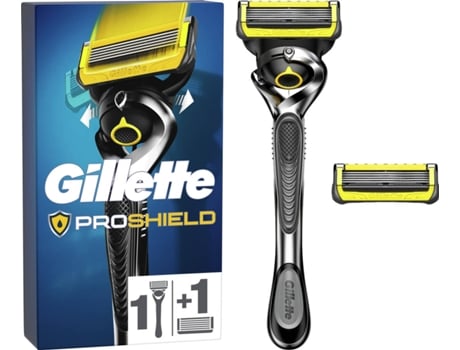 Máquina de Afeitar GILLETTE ProShield con 2 Recambios de Cuchilla