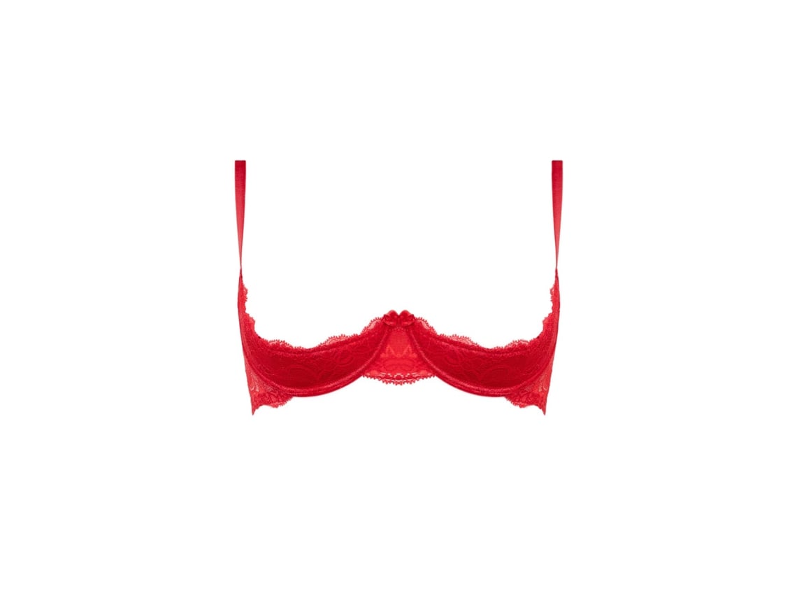 Sujetador CHRISTINE Cuarto Copa Marzia Encaje Rojo XL Worten.es