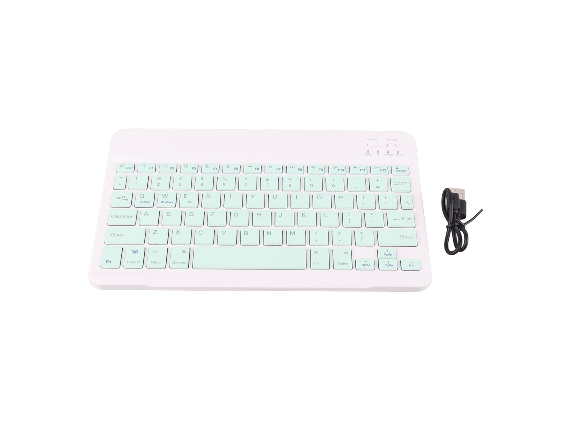 Teclado inalámbrico Bluetooth con 78 teclas, ergonómico, ultrafino, silencioso, recargable, para iOS, Android, Windows (S)