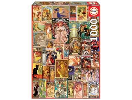 Puzzle EDUCA Collage Art Nouveau 19258 (Edad Mínima: 14 años - 1000 Piezas)