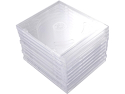 Lote De 10 Estuches Dobles Transparentes Para Cd, De Plástico Rígido Portátil Para Almacenamiento.
