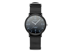 Reloj De Pulsera Analógico De Cuarzo Para Hombre Con Correa De Aleación (plateado, Esfera Negra)