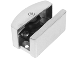 Guía Inferior Para Puerta De Ducha Deslizante Con Rodillo Para Vidrio De 5-14mm De Espesor 5x4,2cm Plata