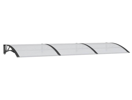 Marquesina de puerta policarbonato negro 300x100 cm VIDAXL