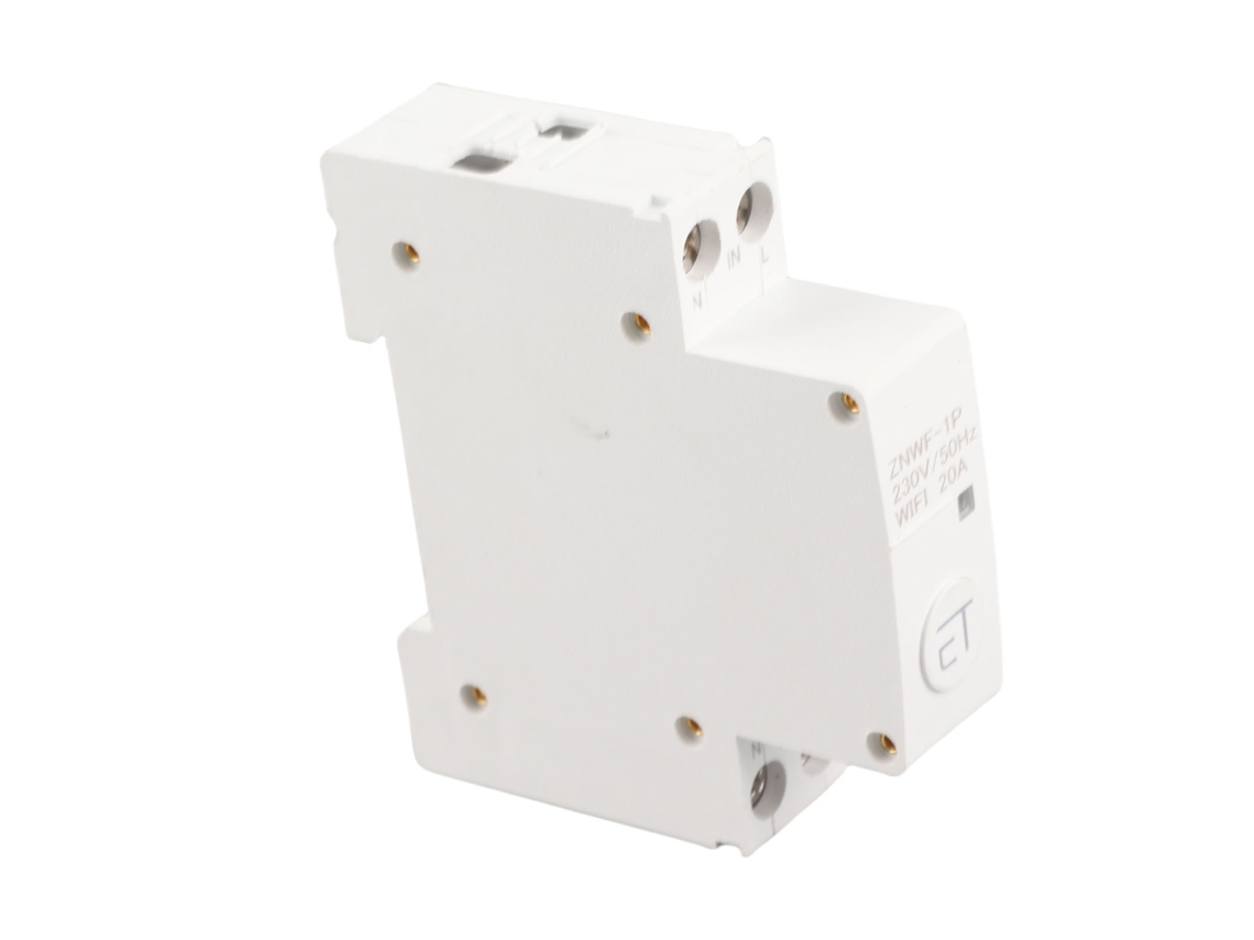 Interruptor automático inteligente Wifi 20d26n con control remoto, 1 pin, 20A AC230V, IP20 para caja de distribución con aplicación Tuya