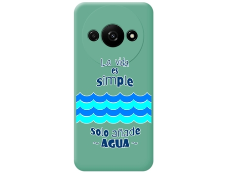 Funda Diseño Agua para Xiaomi Redmi A3 TUMUNDOSMARTPHONE Silicona Líquida Verde