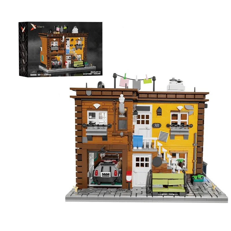 (2284 Piezas) Bloques De Construcción Casa De Campo Inglesa Casa Retro Con Coche Bloques De Construcción Modelo Moc